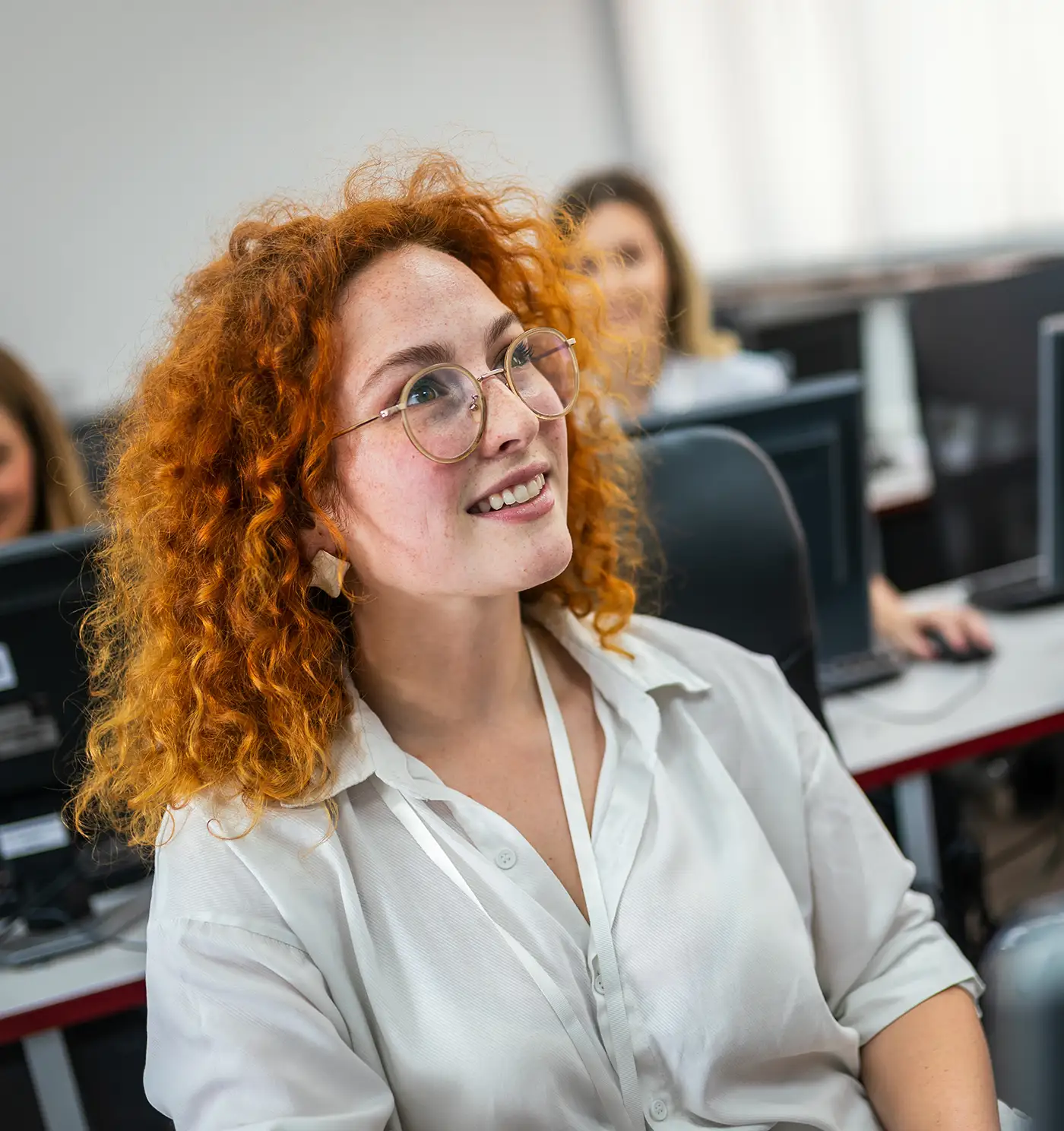 Young woman in a classroom